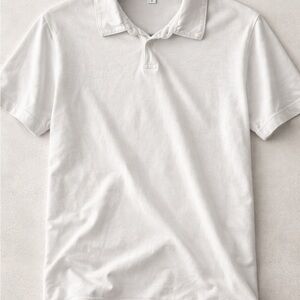 James Perse Standard White Polo Shirt Short Sleeve Size 4 Made -USAMen's Sz med